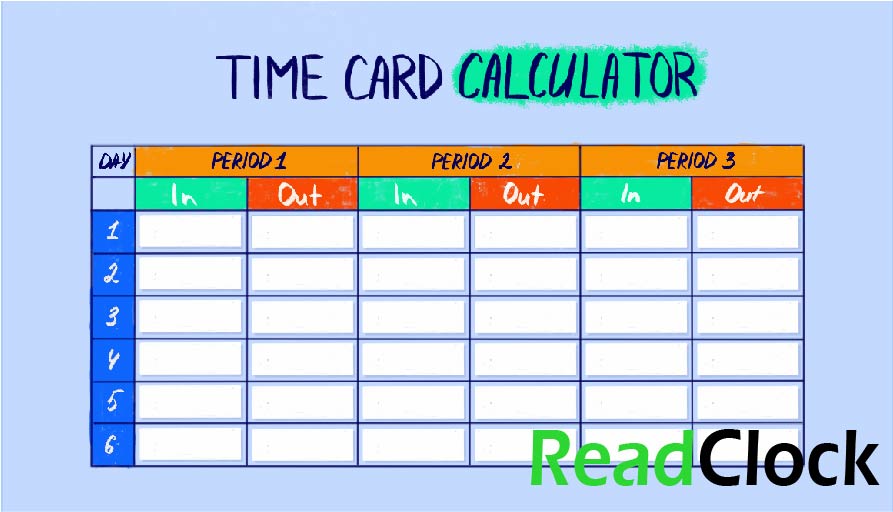 Time Clock Calculator with Lunch